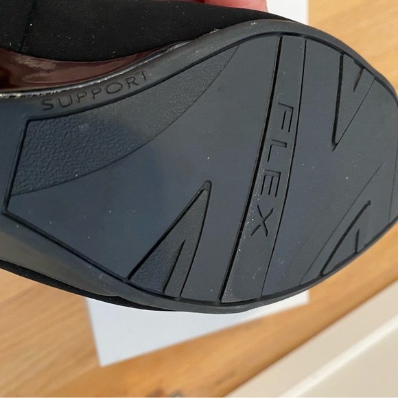 Life Stride Soft System wedge heel patent velvet slip on 8 W Spritz vintage NEW - Picture 9 of 10